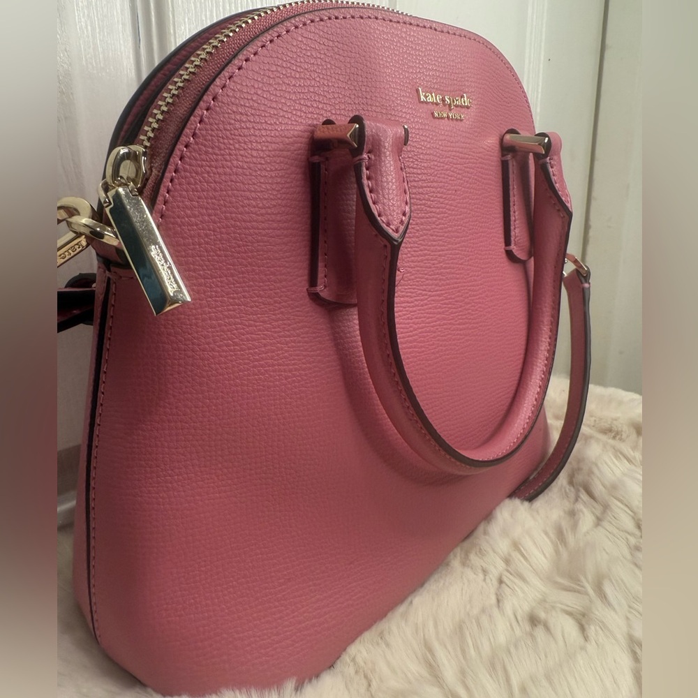 KATE SPADE NEW YORK LEATHER DOME HAND BAG PINK - Picture 4 of 15